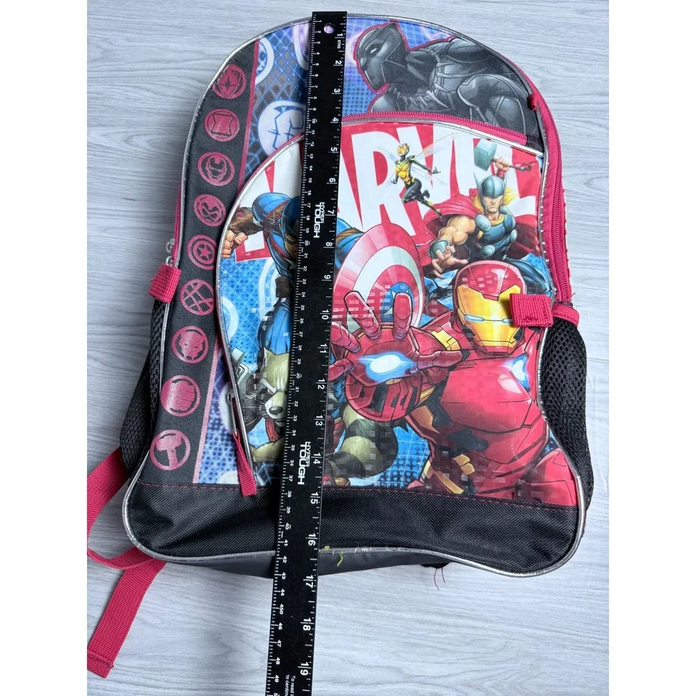 Marvel Avengers Kids Backpa Iron Man Captain America Thor Black Panther Blue Red